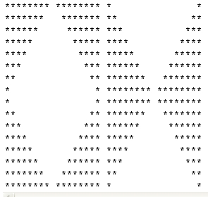 별모양 피라미드 응용 - 물고이모양